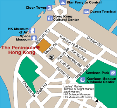 香港半岛酒店 地图